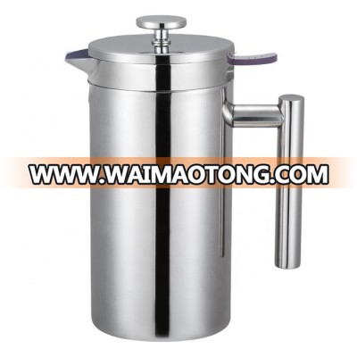 Double Wall Stainless Steel coffee maker with keep warm function